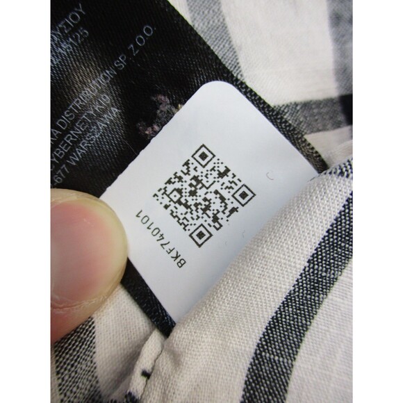 North Face Shirt Mens Medium Brown White Plaid Outdoor Short Sleeve Button Up - Picture 11 of 12